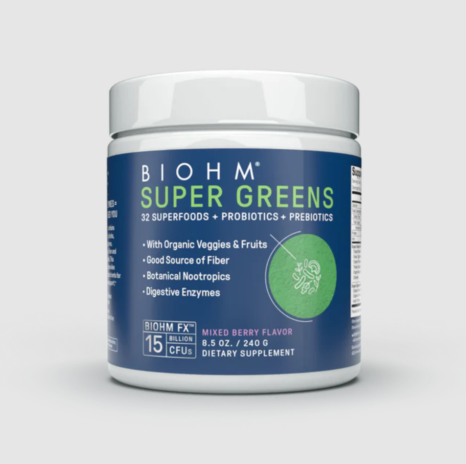 Super Greens with Probiotics - 32 Super Greens + Probiotics + Prebiotics + Digestive Enzymes = A Supercharged You in a Single Scoop